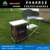 Hot outdoor mobile single-cabinet kitchen cooking operation counter, barbecue aluminum alloy folding table in stock in South Korea and Taiwan details Picture